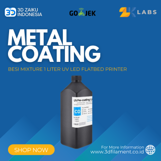 ZKLabs Metal Coating Besi Mixture 1 Liter UV LED Flatbed Printer